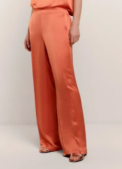 Outlet Summum Shimmery Long Trousers Orange