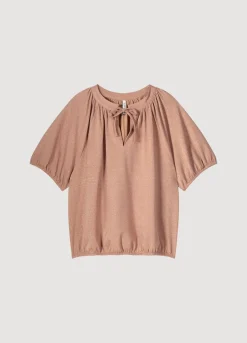 Fashion Summum Shimmery Lurex Top Pink