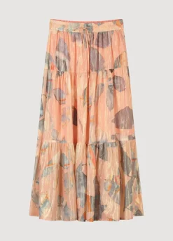 Discount Summum Shimmery Tiered Skirt Multicolor