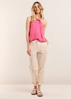 Discount Summum Shiny Halter Singlet Pink