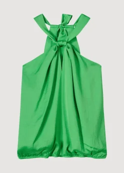 Sale Summum Shiny Halter Singlet Green