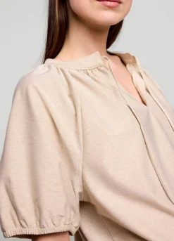 Sale Summum Shiny Lurex Top Creme