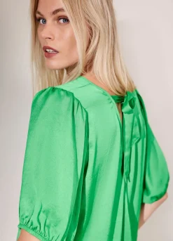 Online Summum Shiny Reversible Top Green