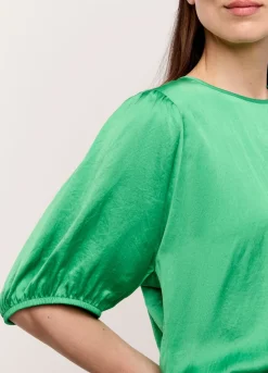 Online Summum Shiny Reversible Top Green
