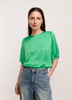 Online Summum Shiny Reversible Top Green