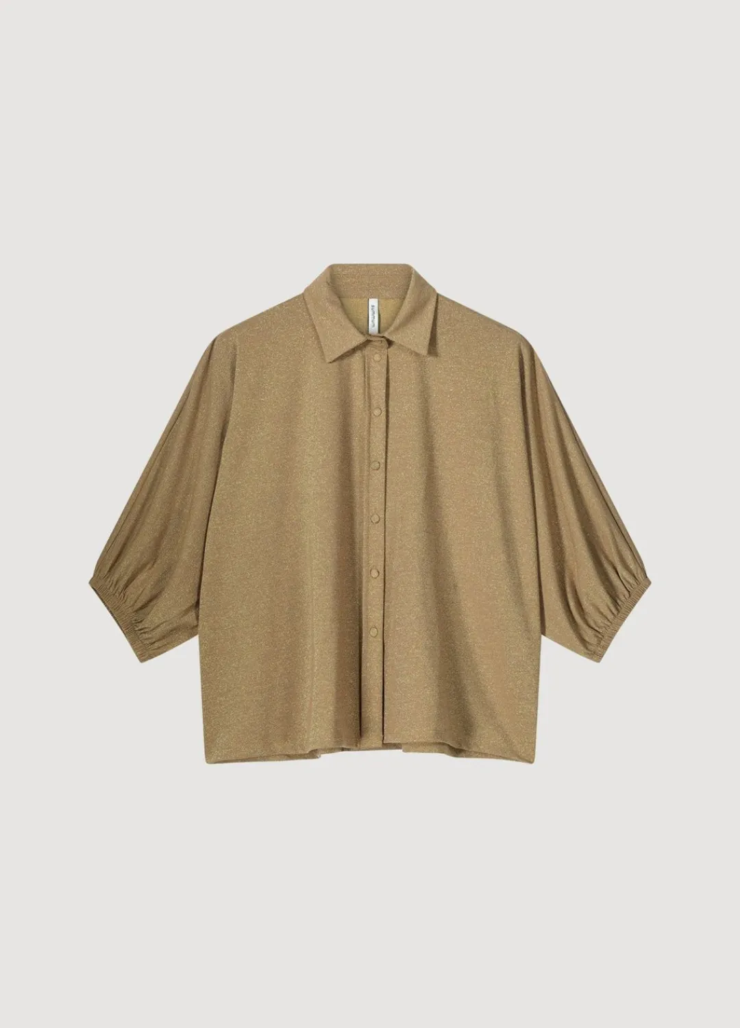 Outlet Summum Shiny Shirt Blouse Brown