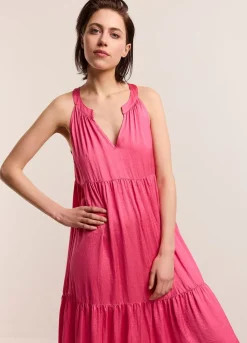 Outlet Summum Shiny Striped Dress Pink