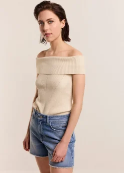 Online Summum Shiny Tube Top Creme