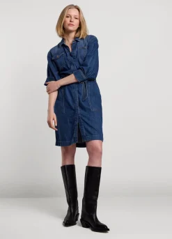 Clearance Summum Short Denim Dress Blue