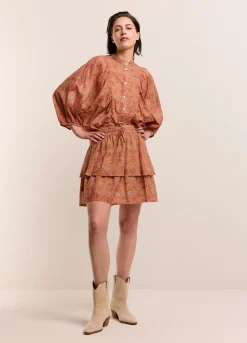 Online Summum Short Skirt With Frills Brown