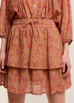 Online Summum Short Skirt With Frills Brown