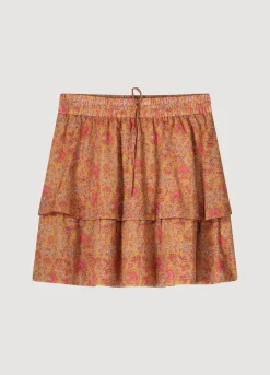 Online Summum Short Skirt With Frills Brown