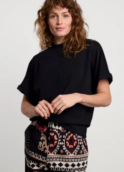 Discount Summum Short Sleeve Scuba Top Black