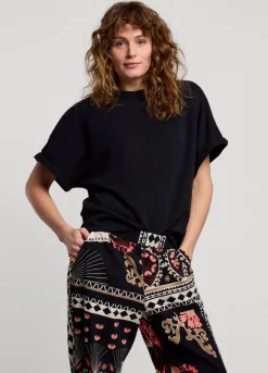Discount Summum Short Sleeve Scuba Top Black