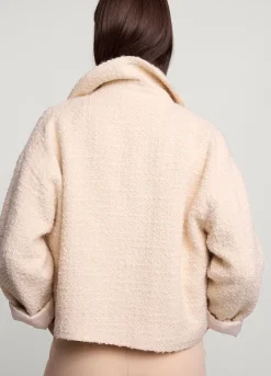 Outlet Summum Short Tweed Jacket Creme