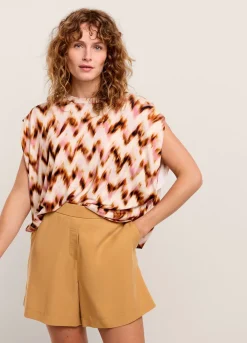 Sale Summum Shorts With Elasticated Waistband Brown