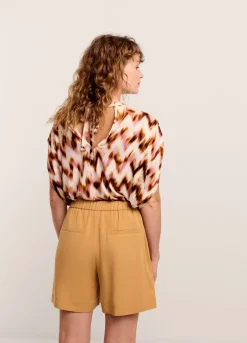 Sale Summum Shorts With Elasticated Waistband Brown