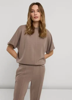 Online Summum Short-Sleeve Scuba Top Grey
