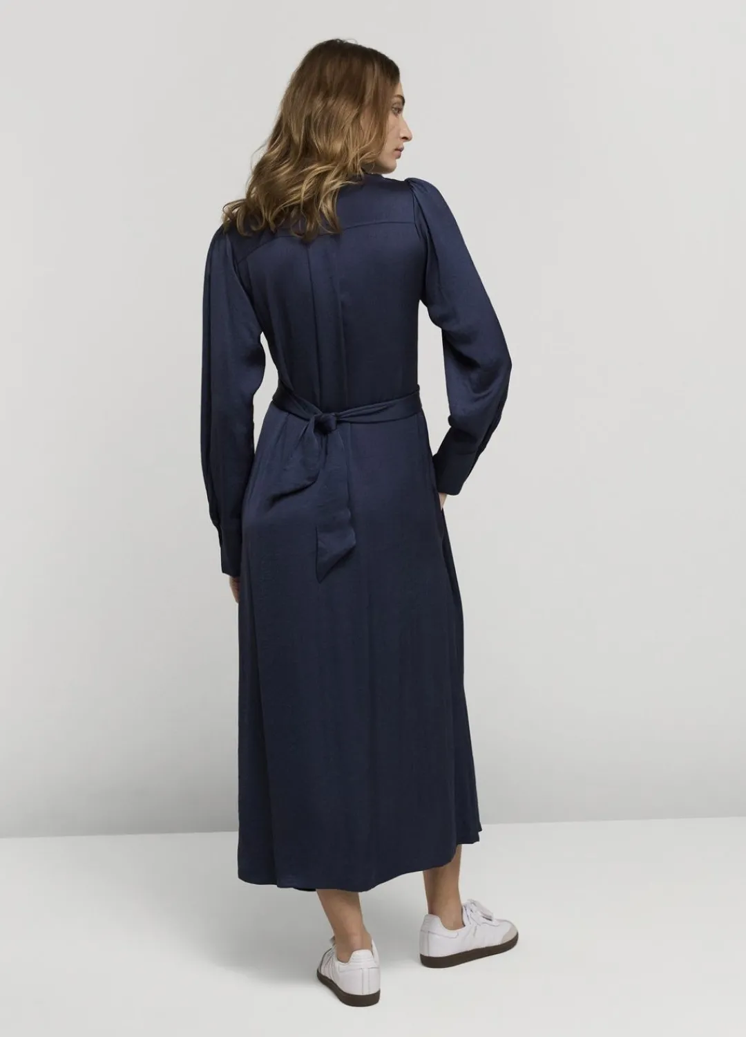 Outlet Summum Silky Touch Button-Down Dress Blue