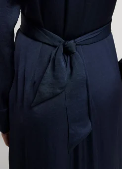 Outlet Summum Silky Touch Button-Down Dress Blue