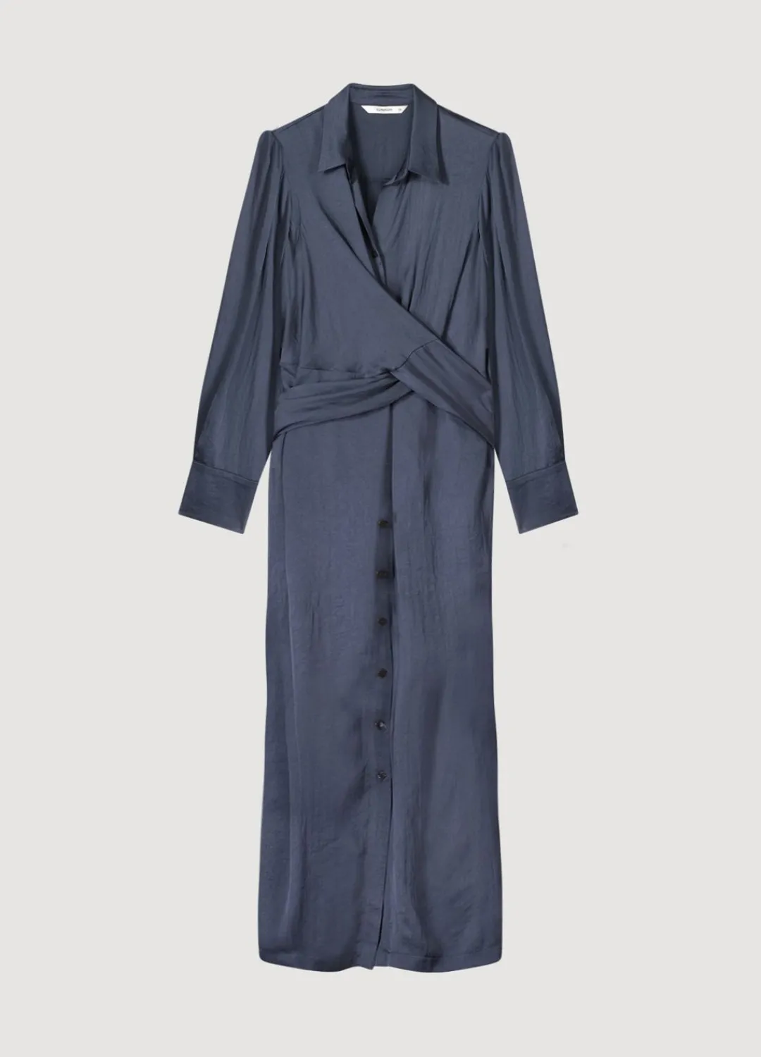 Outlet Summum Silky Touch Button-Down Dress Blue