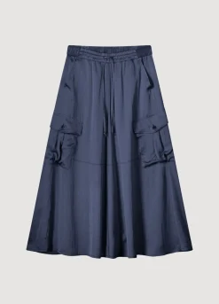 Sale Summum Silky Touch Cargo Skirt Blue