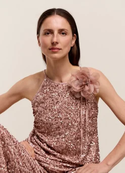 Hot Summum Singlet With Sequins Pink
