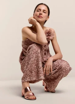 Hot Summum Singlet With Sequins Pink