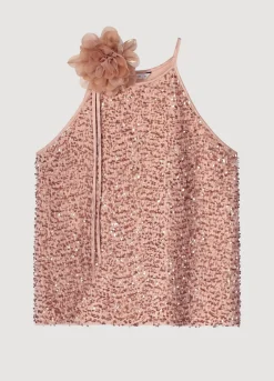 Hot Summum Singlet With Sequins Pink