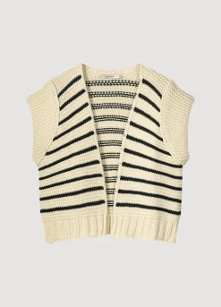Discount Summum Sleeveless Chunky Cardigan Creme