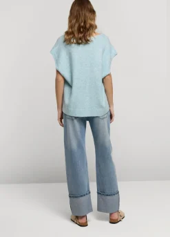 Discount Summum Sleeveless Oversized Jumper Blue