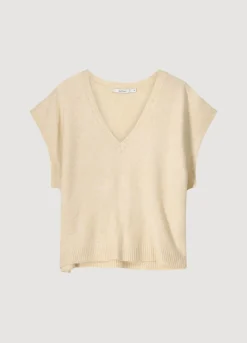 Sale Summum Sleeveless Oversized Jumper Creme