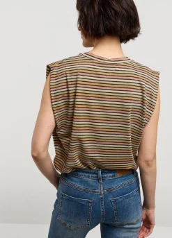 Online Summum Sleeveless Striped Top Multicolor