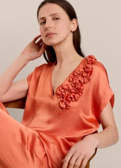 Best Summum Sleeveless Top With Accent Orange