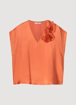 Best Summum Sleeveless Top With Accent Orange