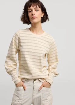 Online Summum Striped Jumper Creme