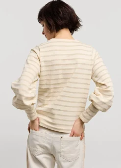Online Summum Striped Jumper Creme