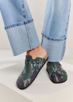 New Summum Suede Leather Clogs Multicolor