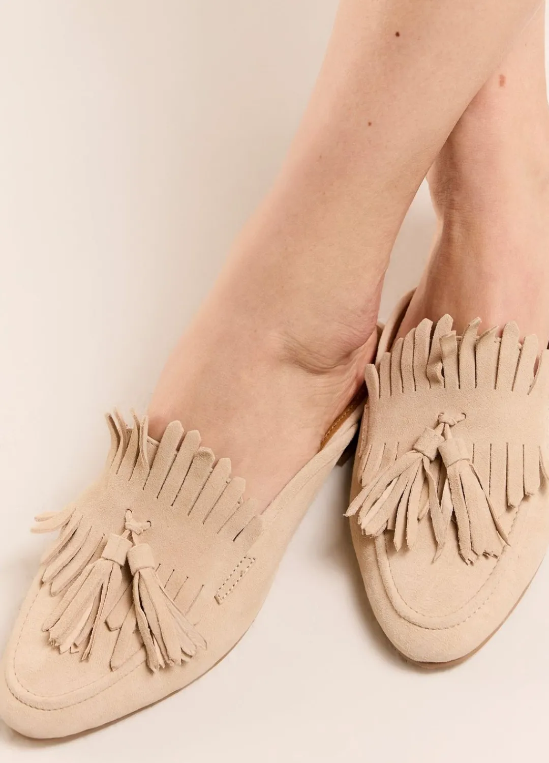 Sale Summum Suede Mules Creme