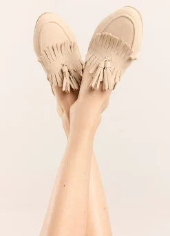Sale Summum Suede Mules Creme