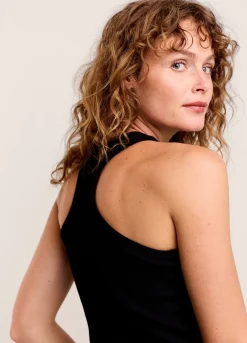 Hot Summum Halter Singlet Black