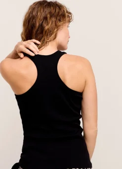Hot Summum Halter Singlet Black