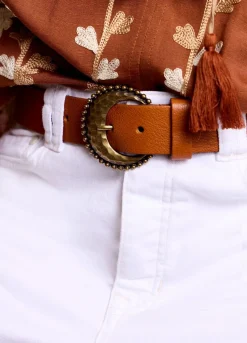 Hot Summum Leather Belt Brown