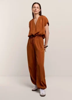Sale Summum Tencel Jumpsuit Brown