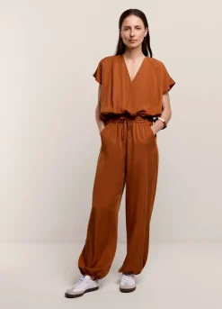 Sale Summum Tencel Jumpsuit Brown