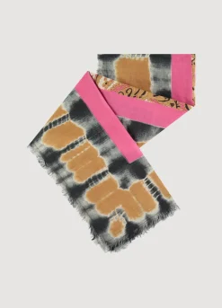 Fashion Summum Thin Paisley Print Scarf Brown