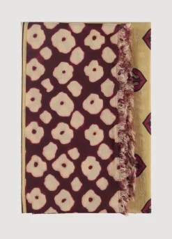 Hot Summum Thin Scarf With Print Red