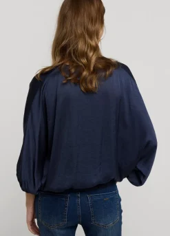 Best Summum Top With Bat Sleeves Blue