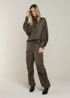 New Summum Top With Bat Sleeves Green