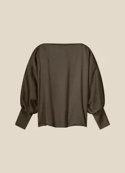 New Summum Top With Bat Sleeves Green